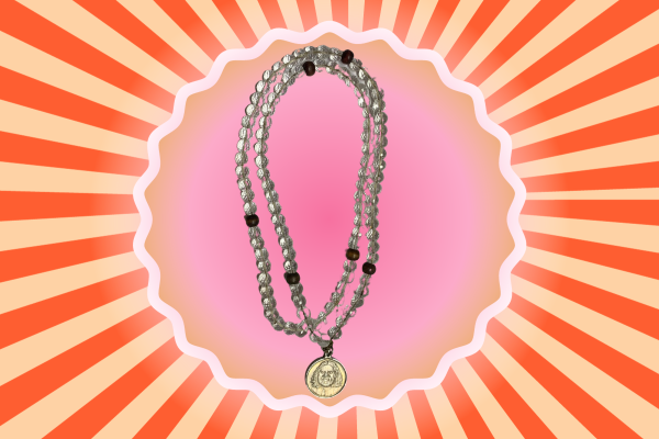 Crystal Deeksha Mala With Silver Dollar