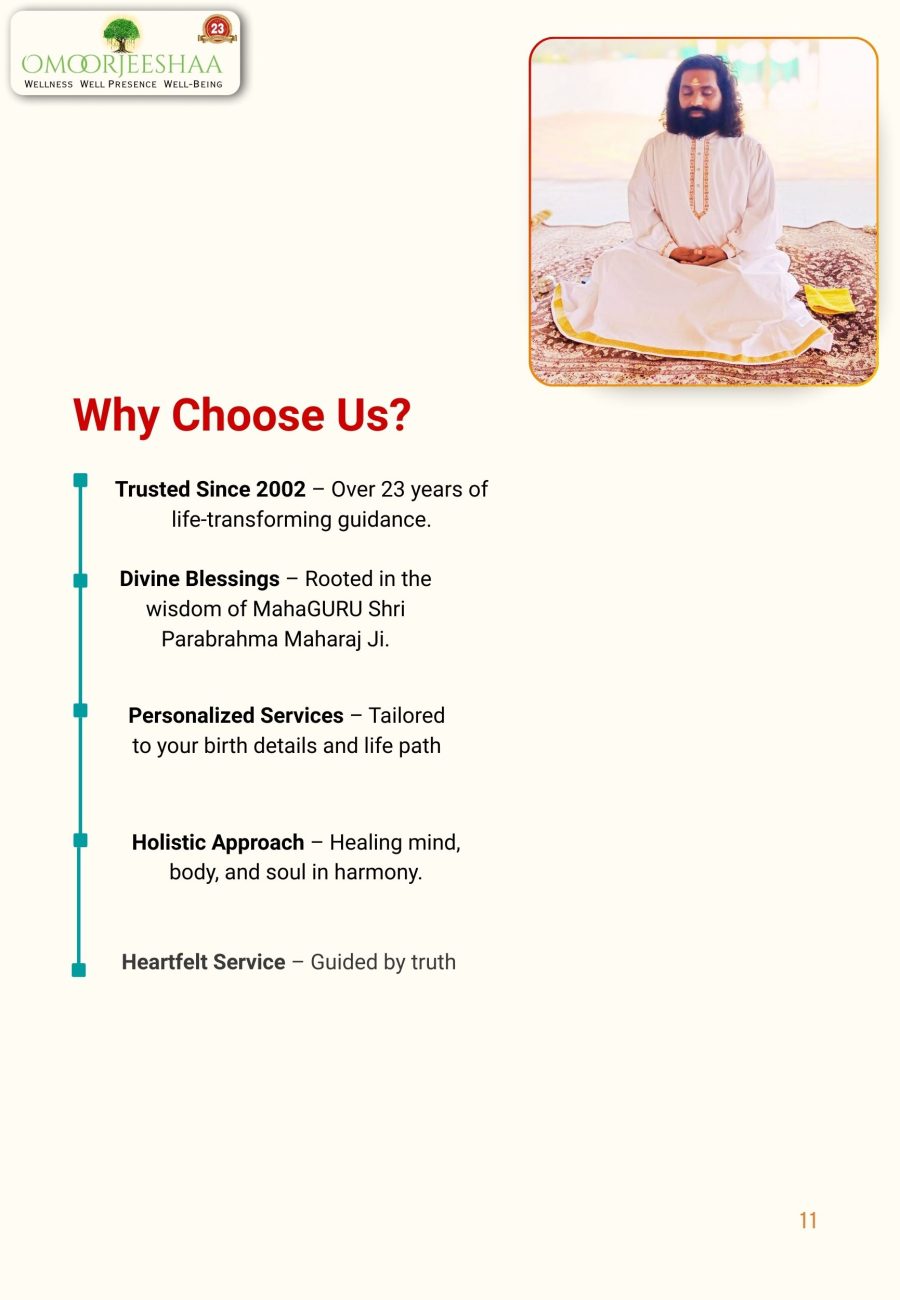 Why choose us - Shree Purushartha Chakram